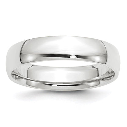 18k White Gold 5mm Lightweight Comfort Fit Wedding Band Ring
