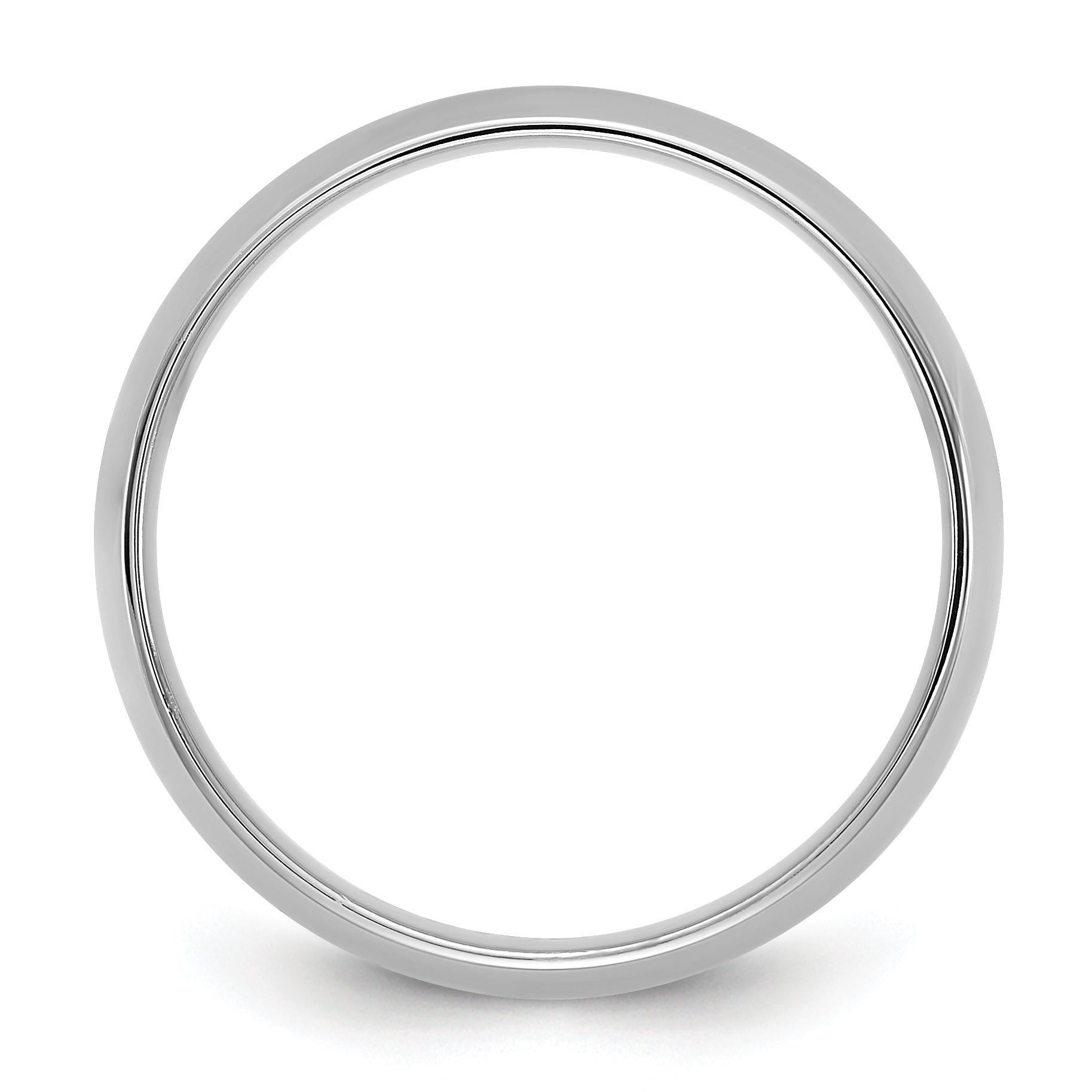 10K White Gold 10Kw 5.5mm Lightweight Comfort Fit Band Size 4.5