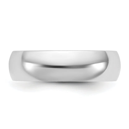 10K White Gold 10Kw 5.5mm Lightweight Comfort Fit Band Size 6