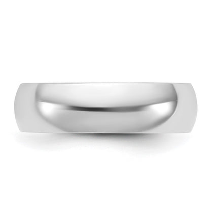 14K White Gold 5.5mm Lightweight Comfort Fit Band