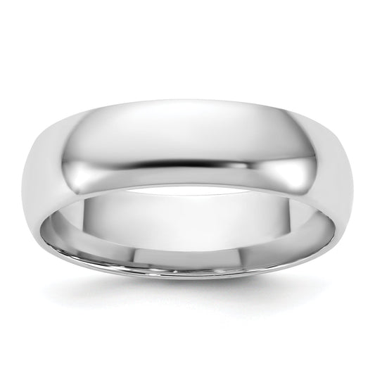 10K White Gold 10Kw 5.5mm Lightweight Comfort Fit Band Size 7