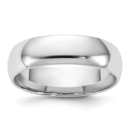 14K White Gold 5.5mm Lightweight Comfort Fit Band