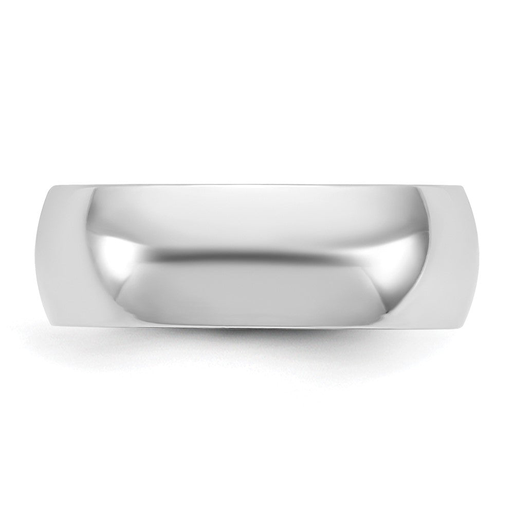 14K White Gold 6.5mm Lightweight Comfort Fit Band