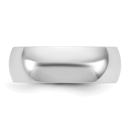 10K White Gold 10Kw 6.5mm Lightweight Comfort Fit Band Size 6.5