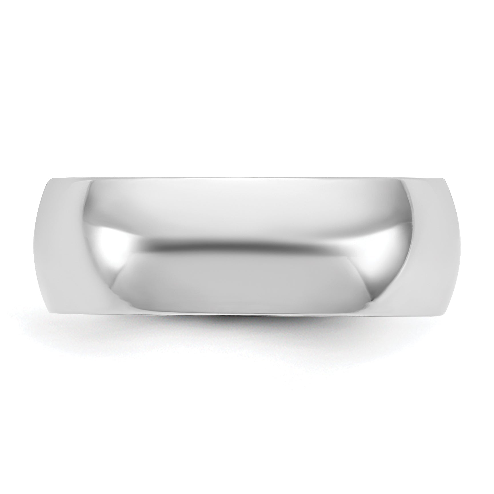 10K White Gold 10Kw 6.5mm Lightweight Comfort Fit Band Size 4.5