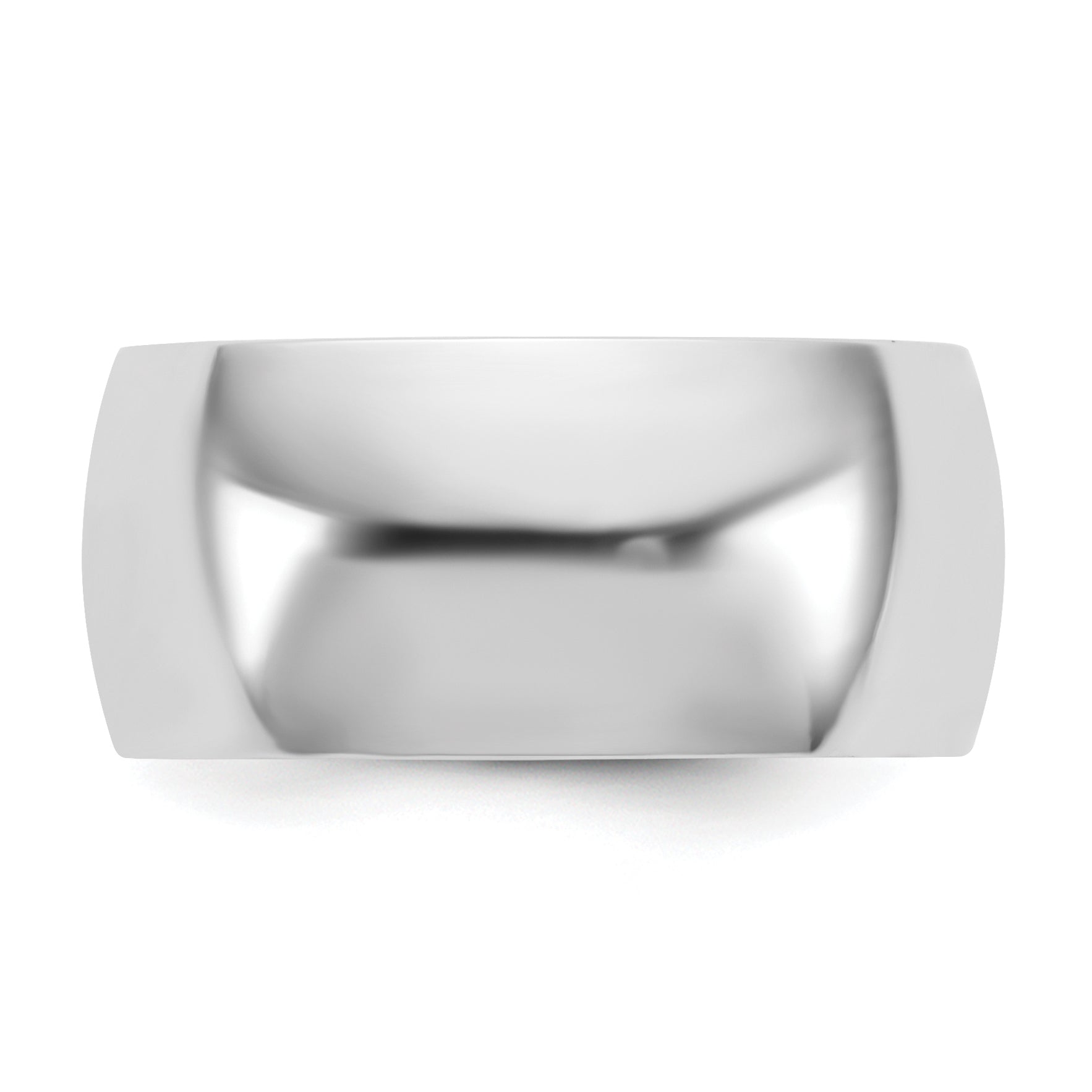 10K White Gold 10Kw 9mm Lightweight Comfort Fit Band Size 8.5