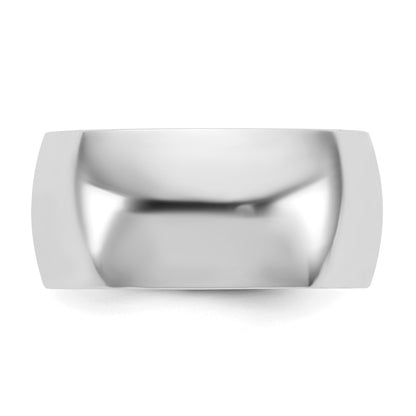 14K White Gold 9mm Lightweight Comfort Fit Band