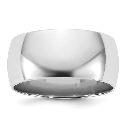 10K White Gold 10Kw 9mm Lightweight Comfort Fit Band Size 5.5