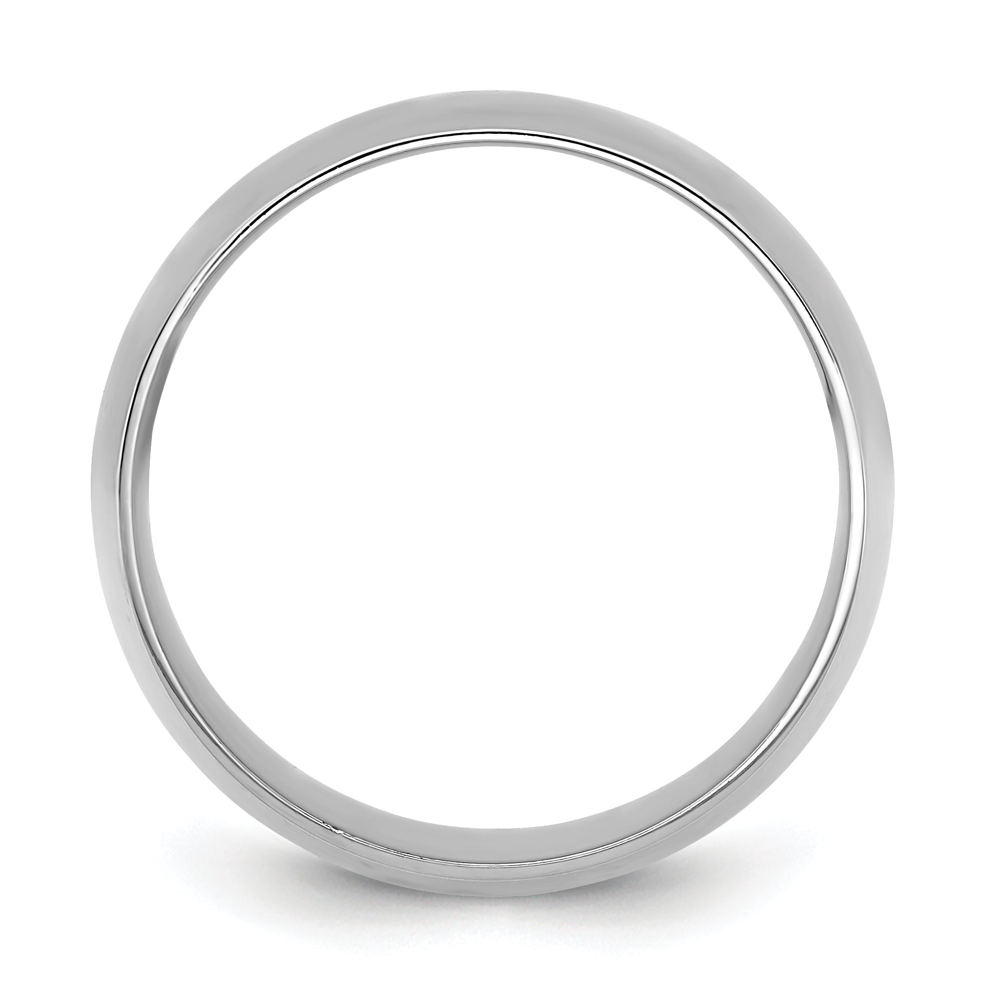 10K White Gold 10Kw 10mm Lightweight Comfort Fit Band Size 8.5