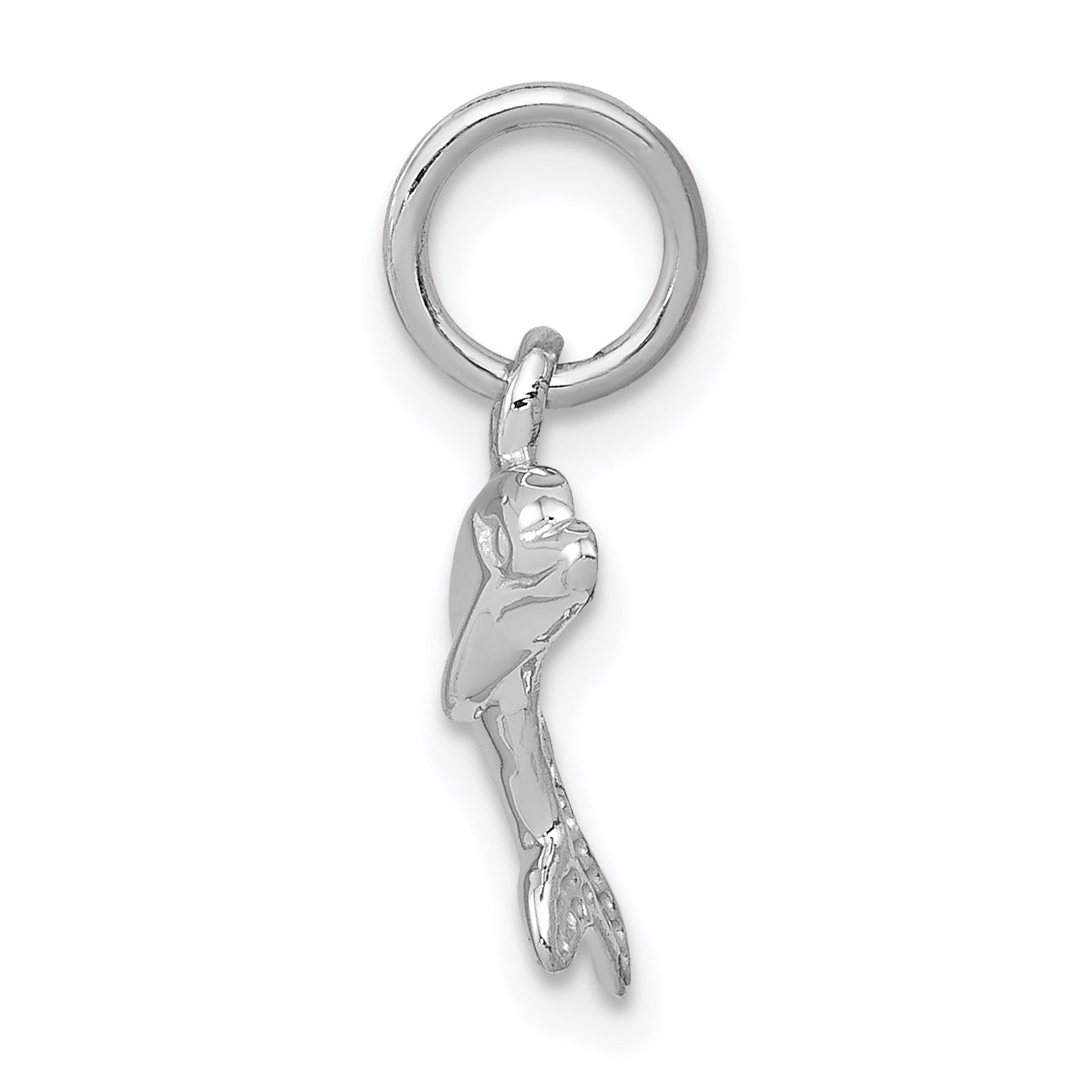 14K White Gold Dolphin Charm