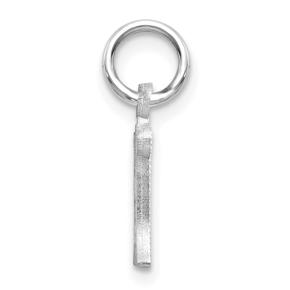 14K White Gold 14Kw Diamond-Cut Letter H Initial Charm