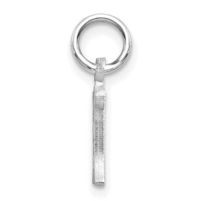14K White Gold 14Kw Diamond-Cut Letter H Initial Charm