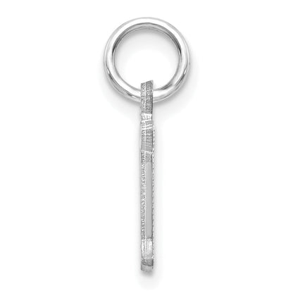 14K White Gold 14Kw Diamond-Cut Letter N Initial Charm