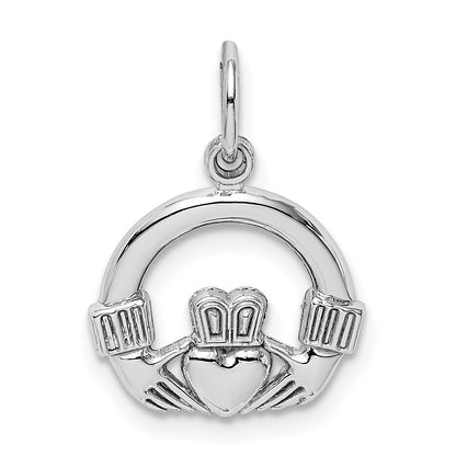 14K White Gold Claddagh Charm