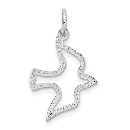 14K White Gold Dove Charm