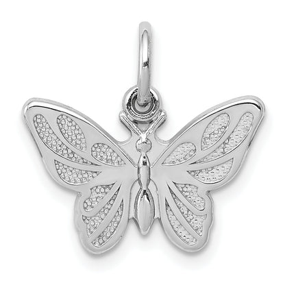 14K White Gold Butterfly Charm