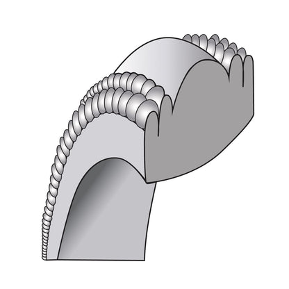 10k White Gold 7mm Double Milgrain Comfort Fit Wedding Band Size 10