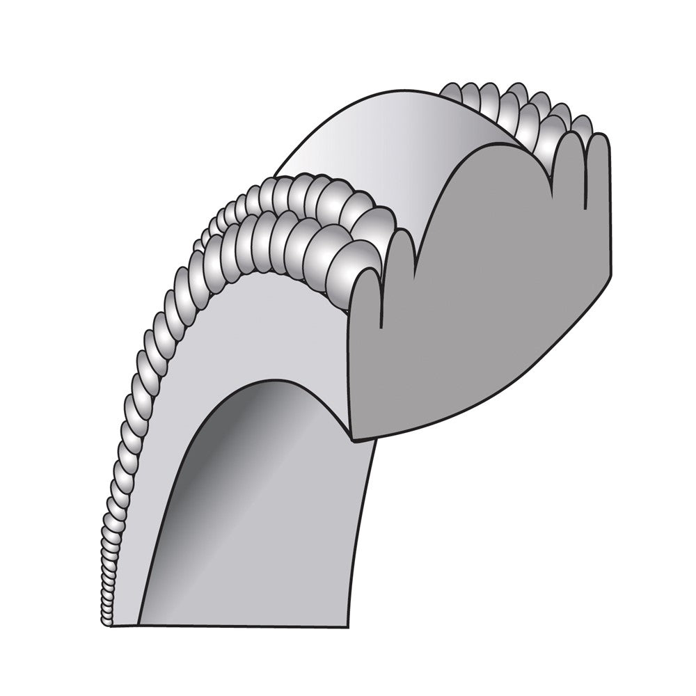 18k White Gold 6mm Double Milgrain Comfort Fit Wedding Band Ring