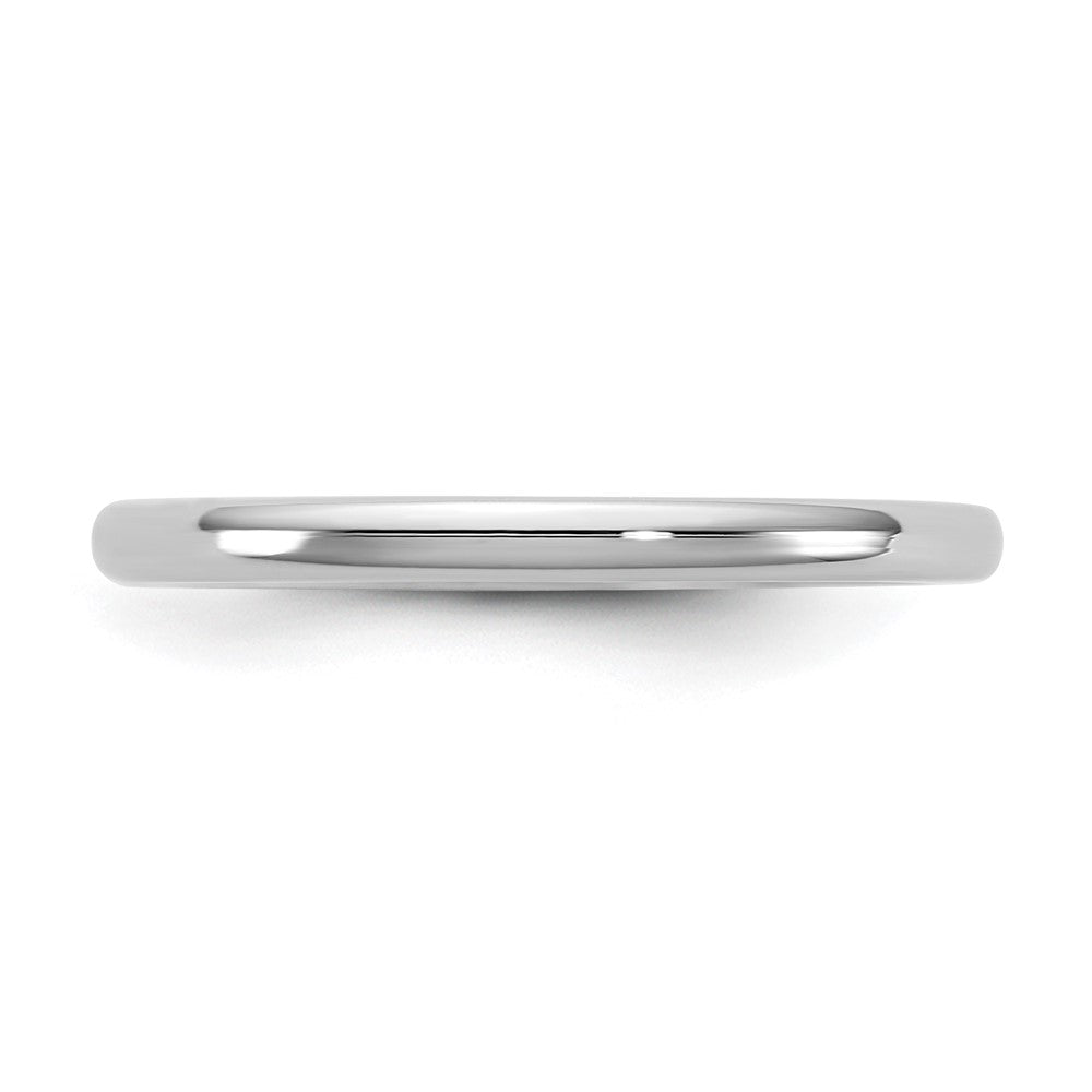 14K White Gold 2mm European Comfort Fit Band