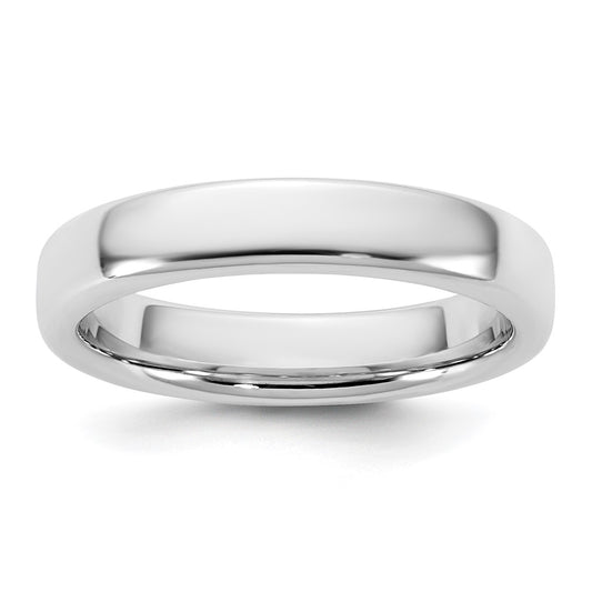 14K White Gold 4mm European Comfort Fit Band