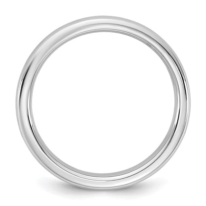 14K White Gold 5mm European Comfort Fit Band
