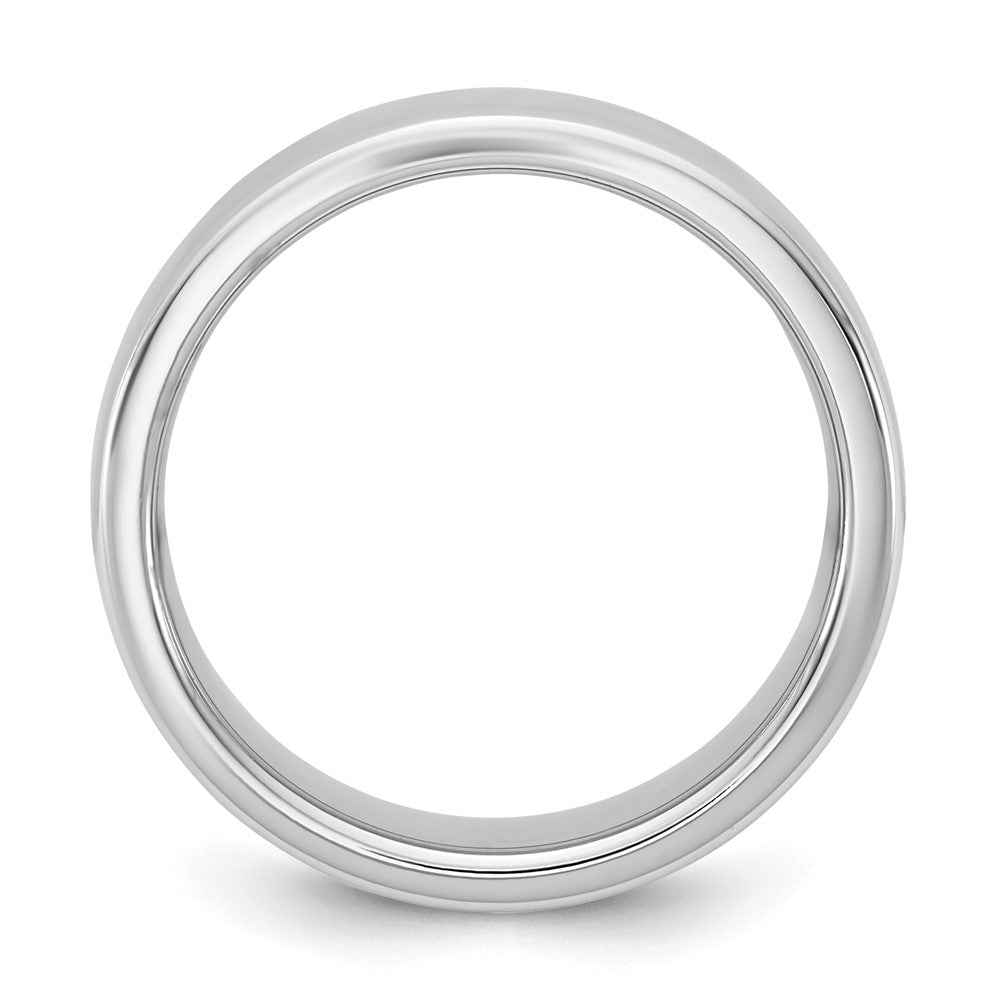 14K White Gold 6mm European Comfort Fit Band