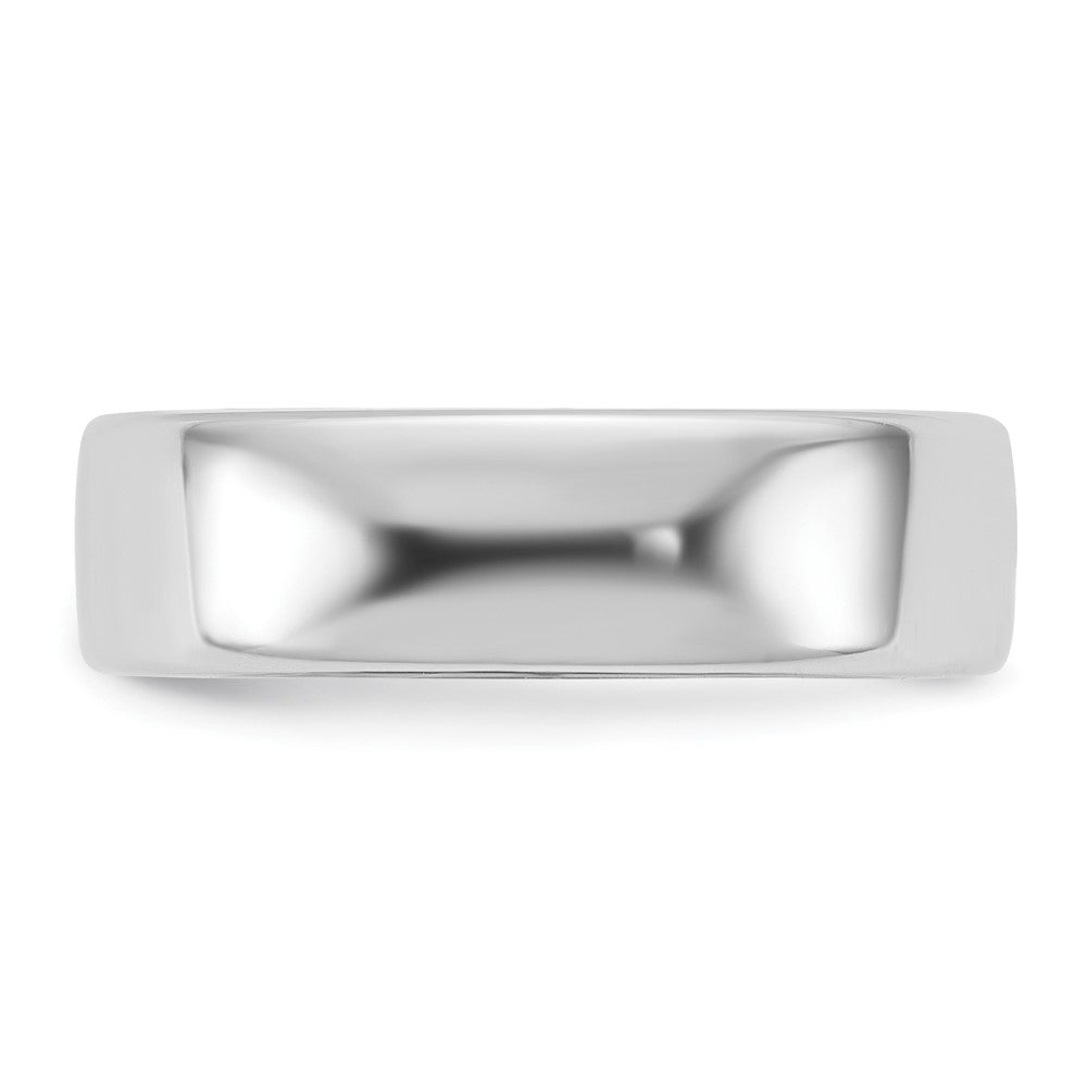 14K White Gold 6mm European Comfort Fit Band