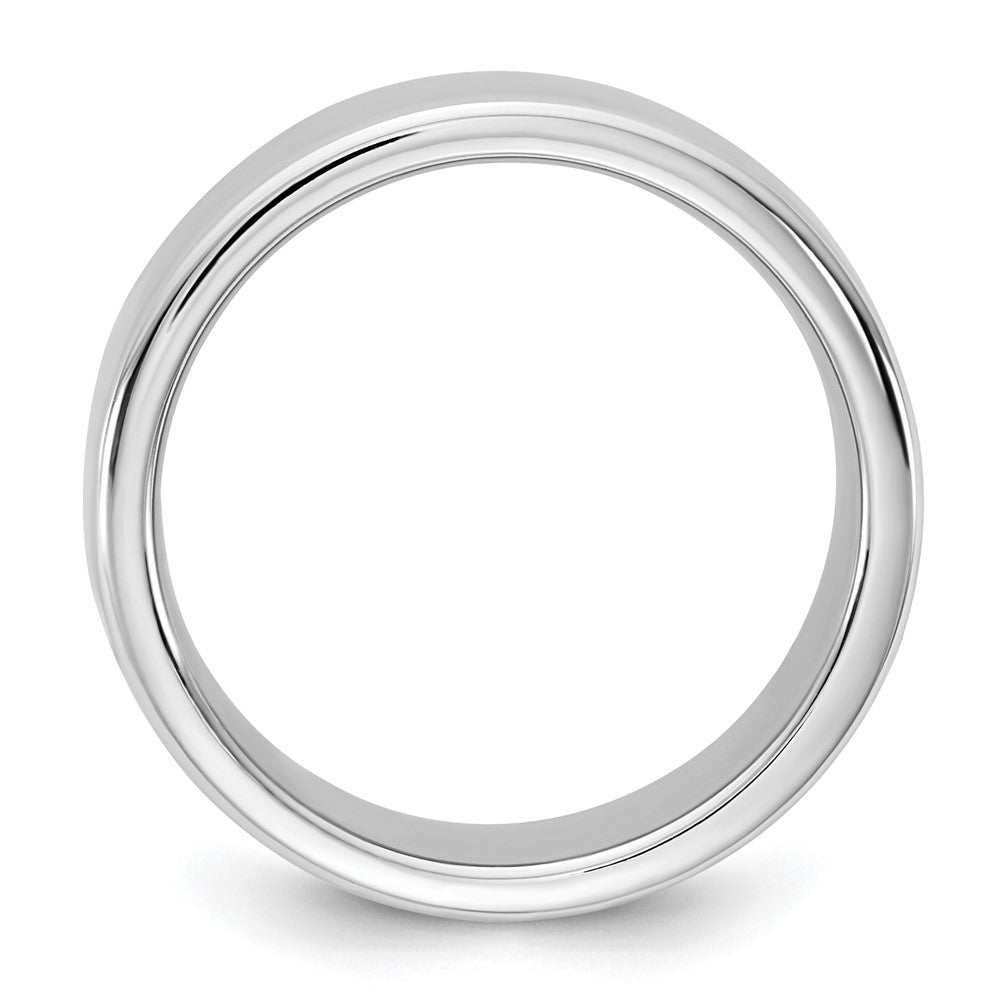 14K White Gold 7mm European Comfort Fit Band