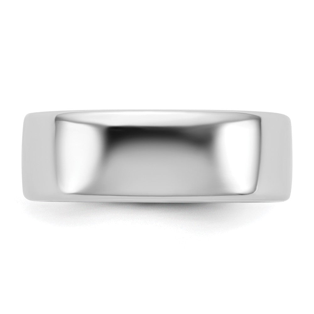 14K White Gold 7mm European Comfort Fit Band