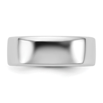 14K White Gold 7mm European Comfort Fit Band