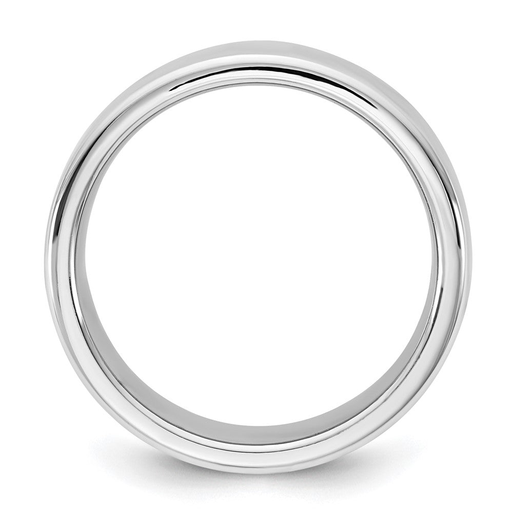 14K White Gold 8mm European Comfort Fit Band