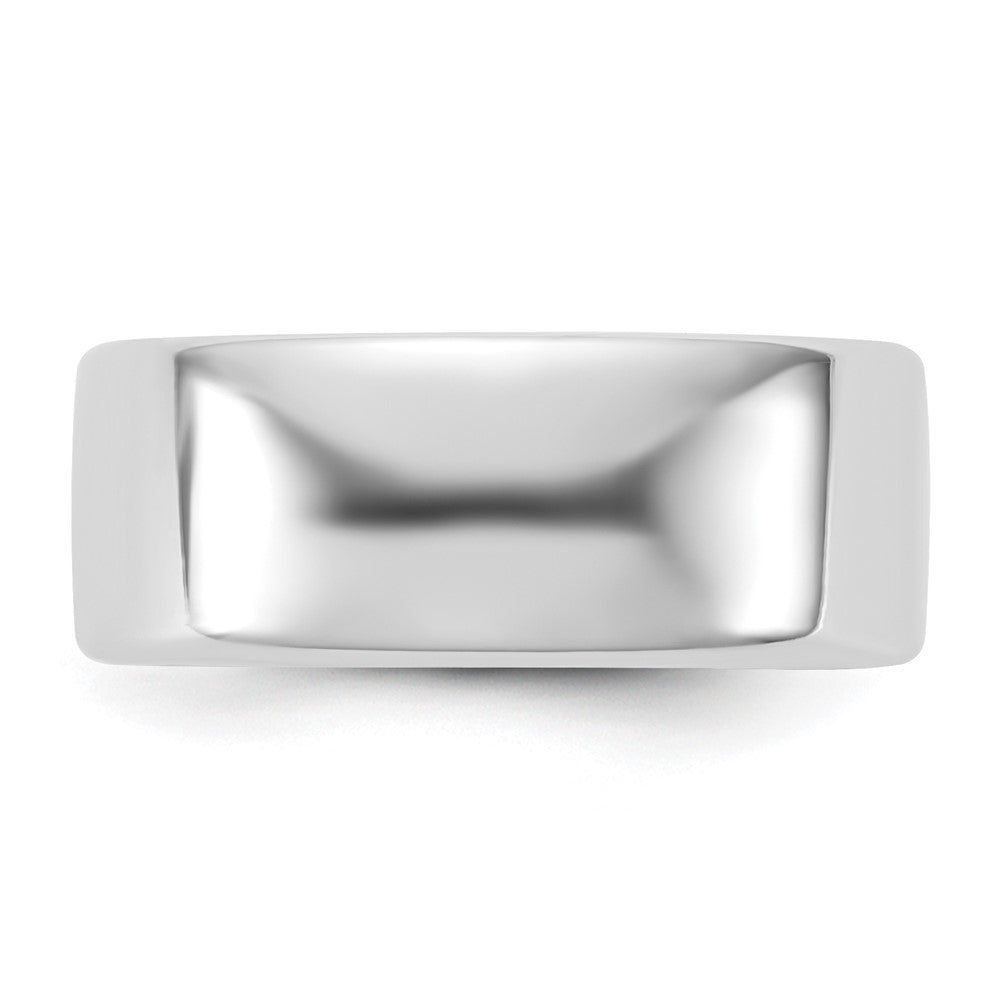 14K White Gold 8mm European Comfort Fit Band