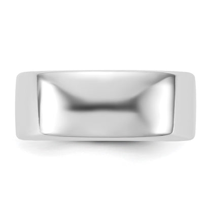 14K White Gold 8mm European Comfort Fit Band