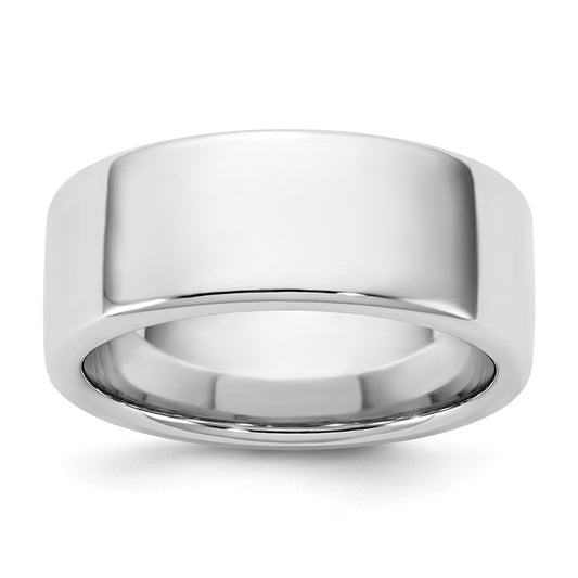 14K White Gold 8mm European Comfort Fit Band