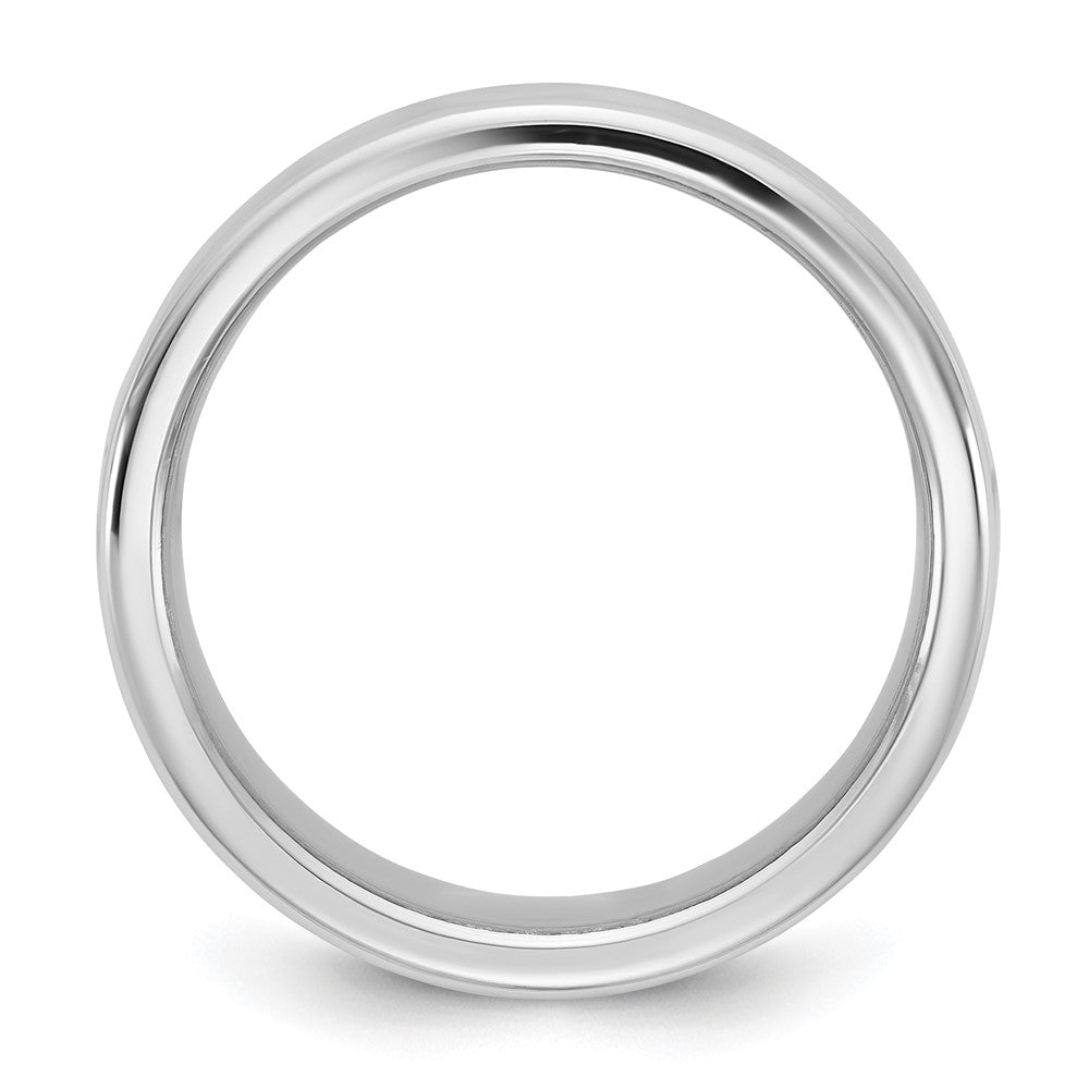 14K White Gold 9mm European Comfort Fit Band