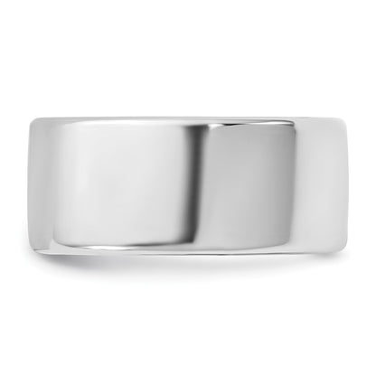 14K White Gold 9mm European Comfort Fit Band