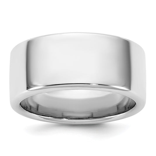 14K White Gold 9mm European Comfort Fit Band