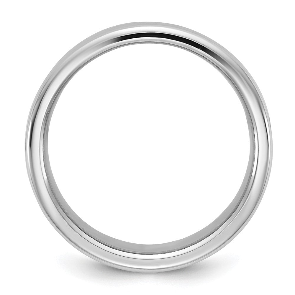 14K White Gold 10mm European Comfort Fit Band