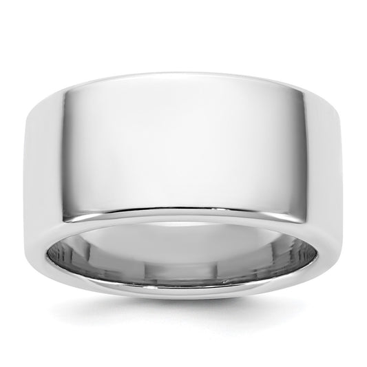 14K White Gold 10mm European Comfort Fit Band