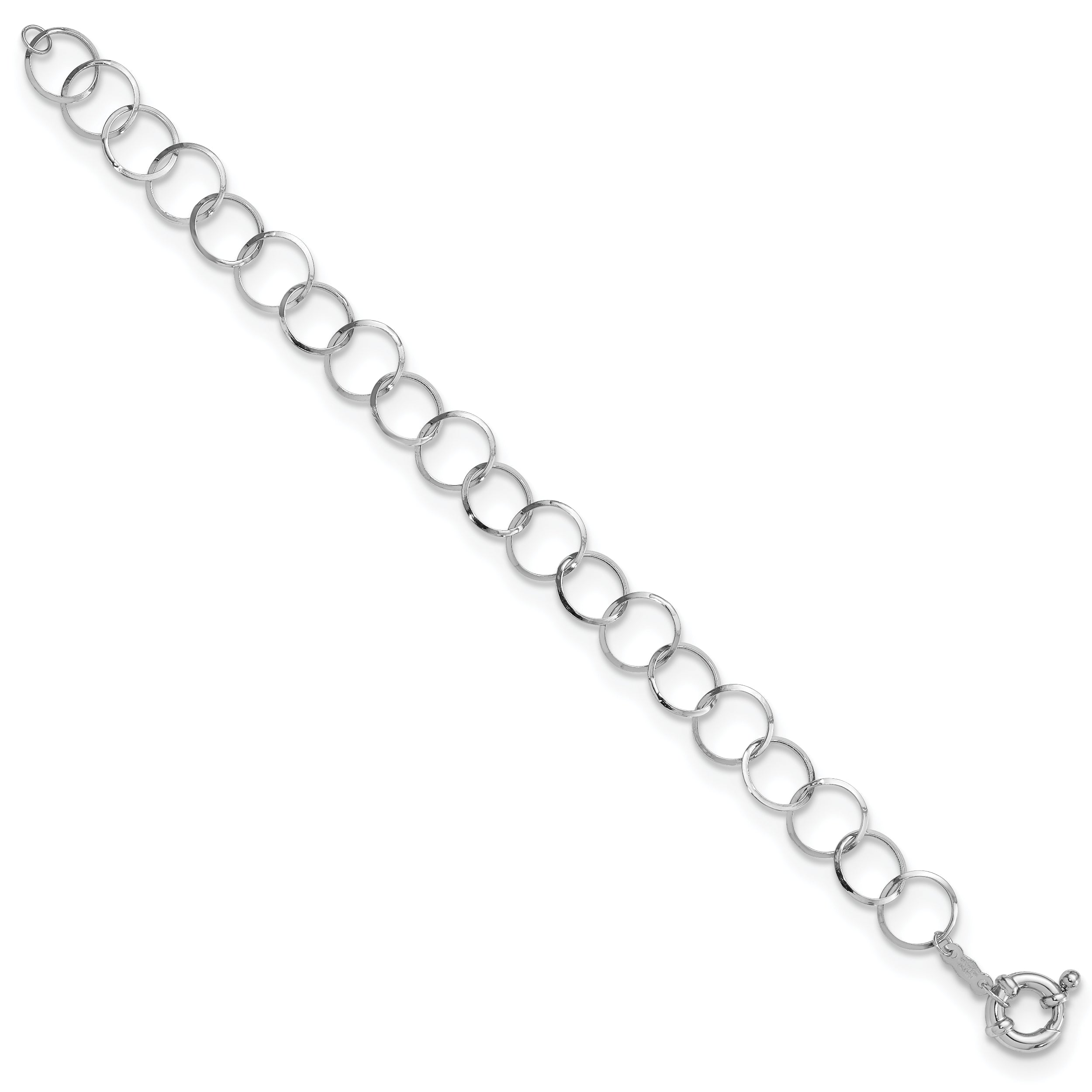 7.5 Inch 14K Wg Circle Bracelet