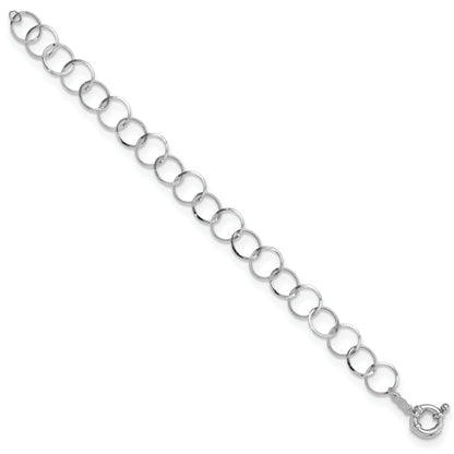 7.5 Inch 14K Wg Circle Bracelet