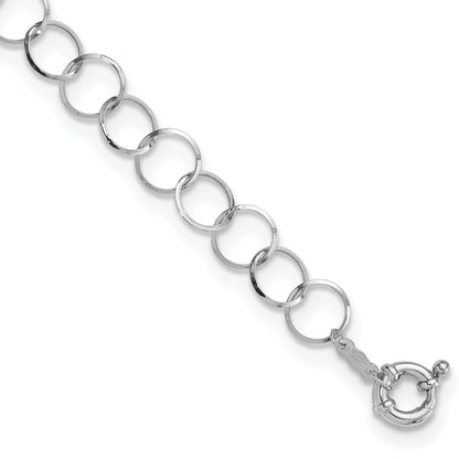 7.5 Inch 14K Wg Circle Bracelet