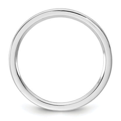 10K White Gold 10Kw 1mm Standard Flat Comfort Fit Band Size 11.5