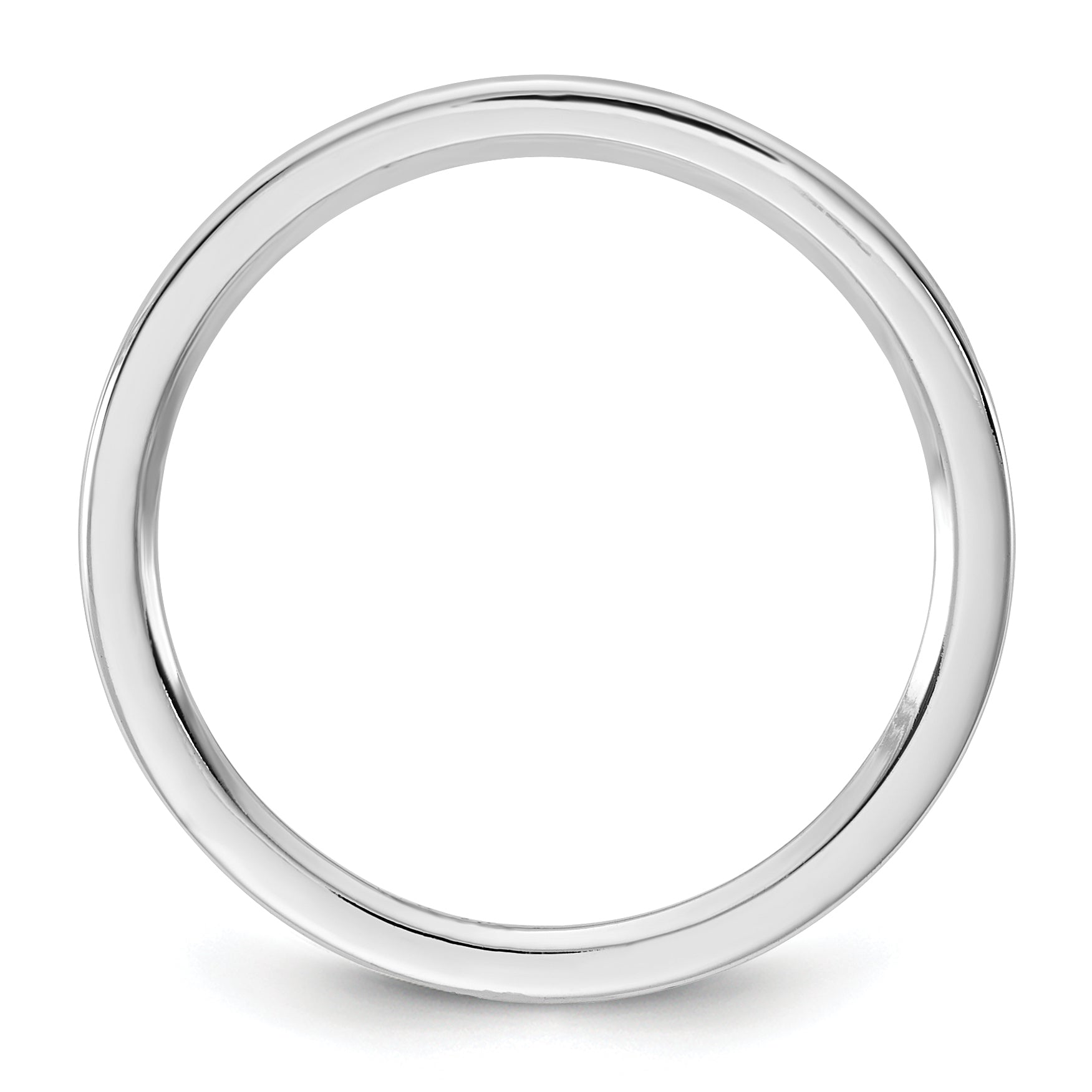 10K White Gold 10Kw 1mm Standard Flat Comfort Fit Band Size 5