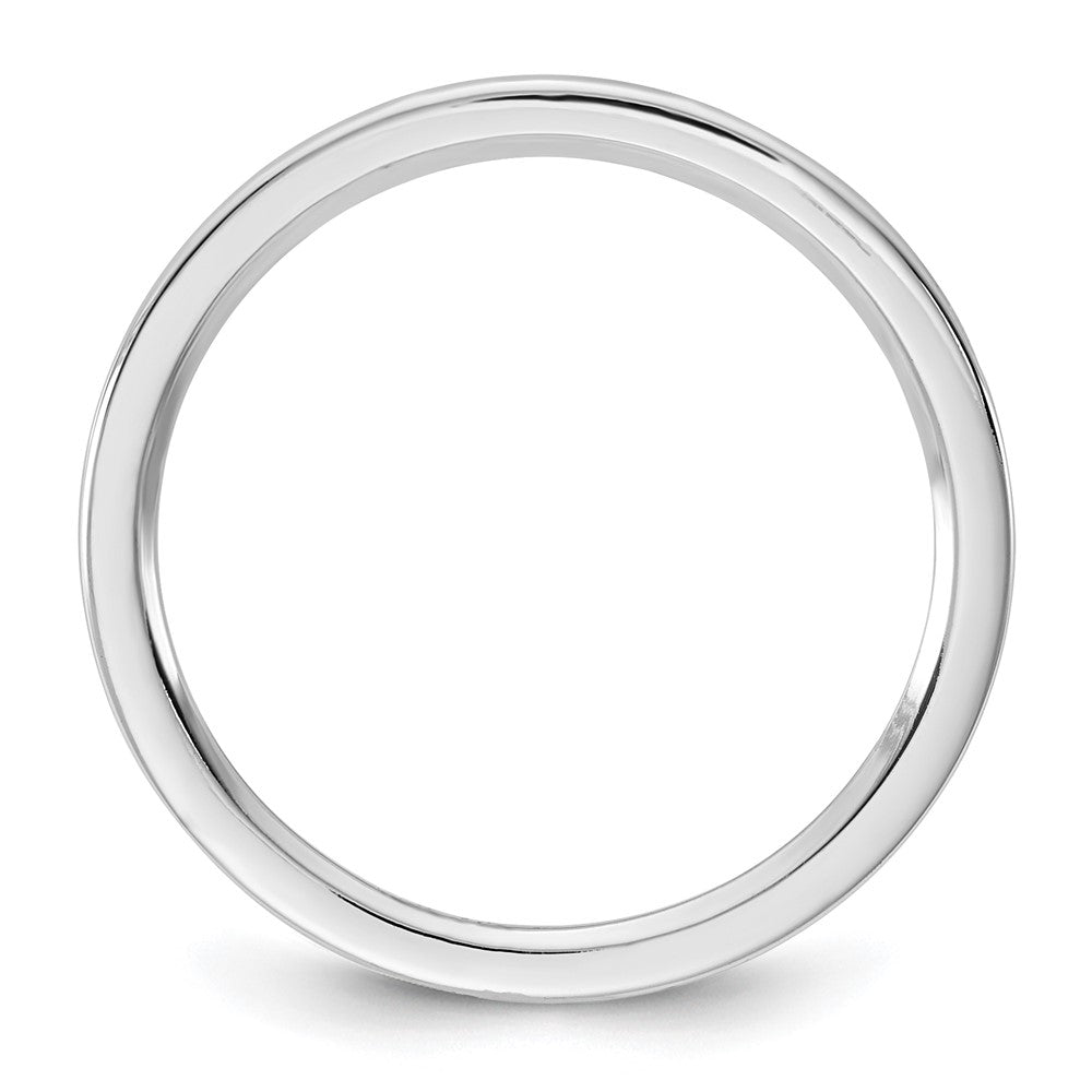 10K White Gold 10Kw 1mm Standard Flat Comfort Fit Band Size 8