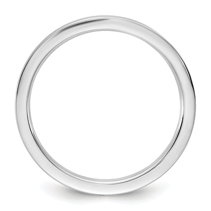 10K White Gold 10Kw 1.5mm Standard Flat Comfort Fit Band Size 7.5