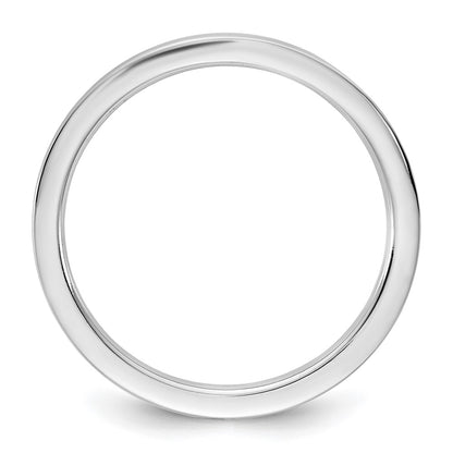 10K White Gold 10Kw 1.5mm Standard Flat Comfort Fit Band Size 4