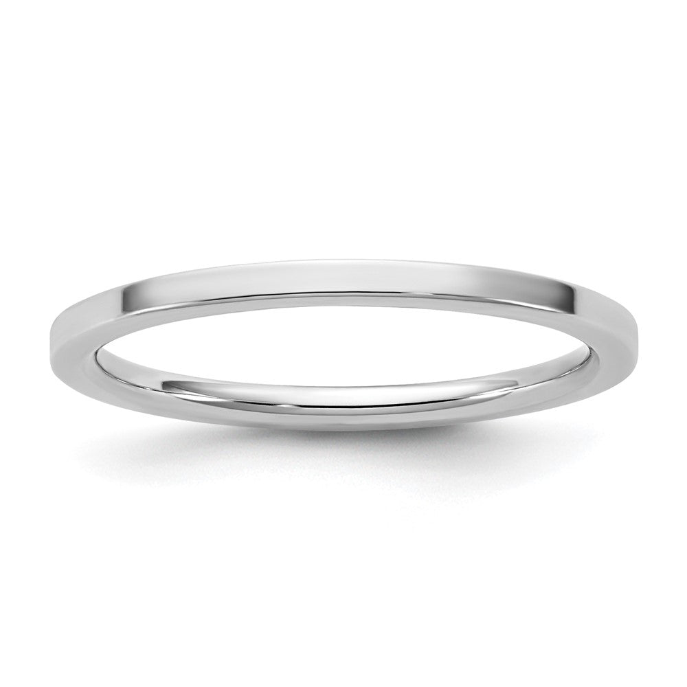 10K White Gold 10Kw 1.5mm Standard Flat Comfort Fit Band Size 4