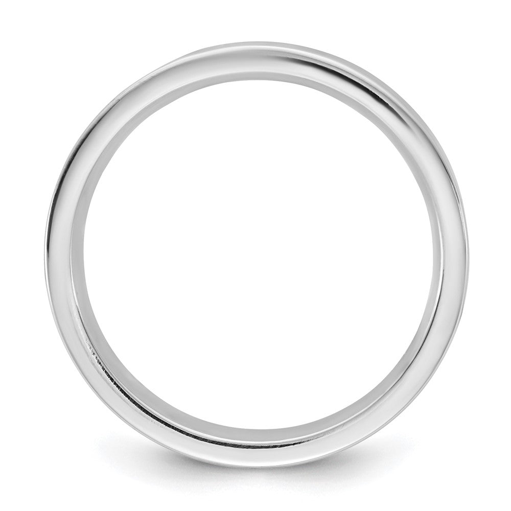14K White Gold 3.5mm Standard Flat Comfort Fit Band