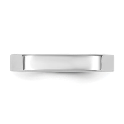 14K White Gold 3.5mm Standard Flat Comfort Fit Band
